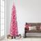 7ft. Pre-Lit Pink Tinsel Artificial Christmas Tree, Clear Lights